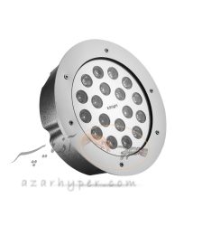 چراغ استخری توکار گرد ضد آب 1*18 وات دفنی