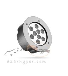 چراغ استخری توکار گرد ضد آب 1*9 وات دفنی