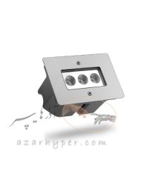 چراغ استخری خطی هفت‌رنگ RGB توکار 3*3 وات دفنی