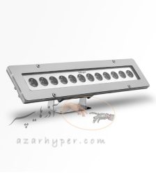 چراغ استخری روکار هفت‌رنگ RGB خطی 3*12 وات پایه دار