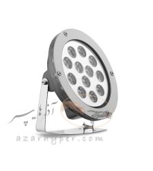چراغ استخری روکار هفت‌رنگ RGB گرد 3*12 وات پایه دار