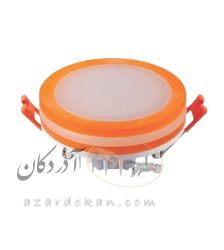 پنل سقفی رنگی نارنجي توكار گرد 10 وات